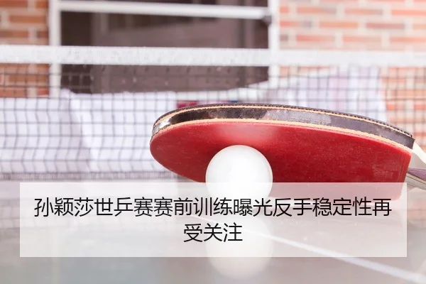 孙颖莎世乒赛赛前训练曝光反手稳定性再受关注
